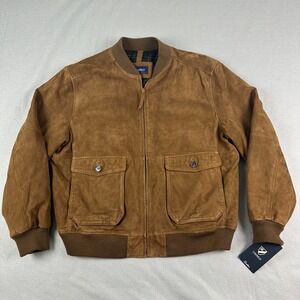 Daniel Cremieux mens Jacket XL Suede Leather aviator Bomber Insulated NEW